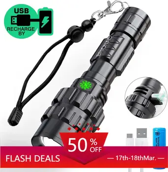 

LED Rechargeable Flashlight High Lumens, Super Bright Waterproof Flashlights Pocket-Sized, 5 Modes, For Camping, Biking, Walking