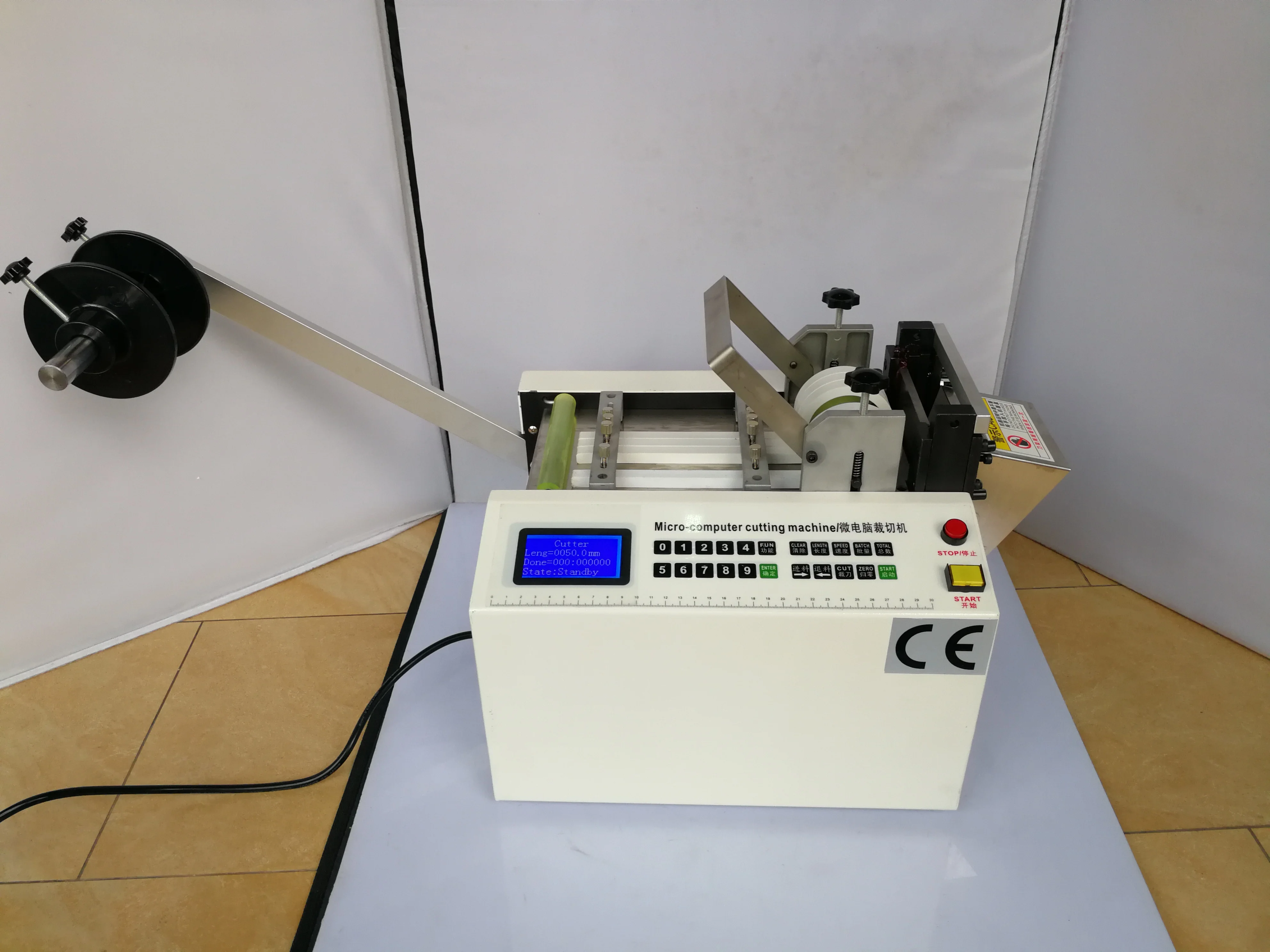 DG-100B Microcomputer Automatic Cutting Machine  PVC Heat Shrink Sleeve Tube silicone tube Battery sleeve tube cutter