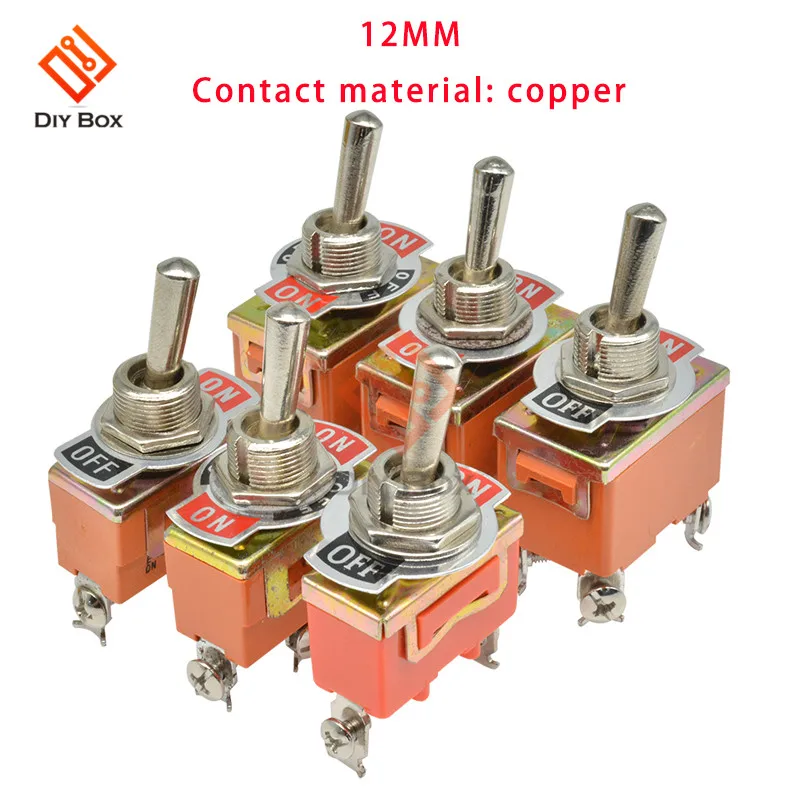 

E-TEN1322/1321/1221/1121/1122/1021 12MM Toggle Switch 2Pin 3Pin 4Pin 6Pin On/Off Control Miniature Toggle Switch Module