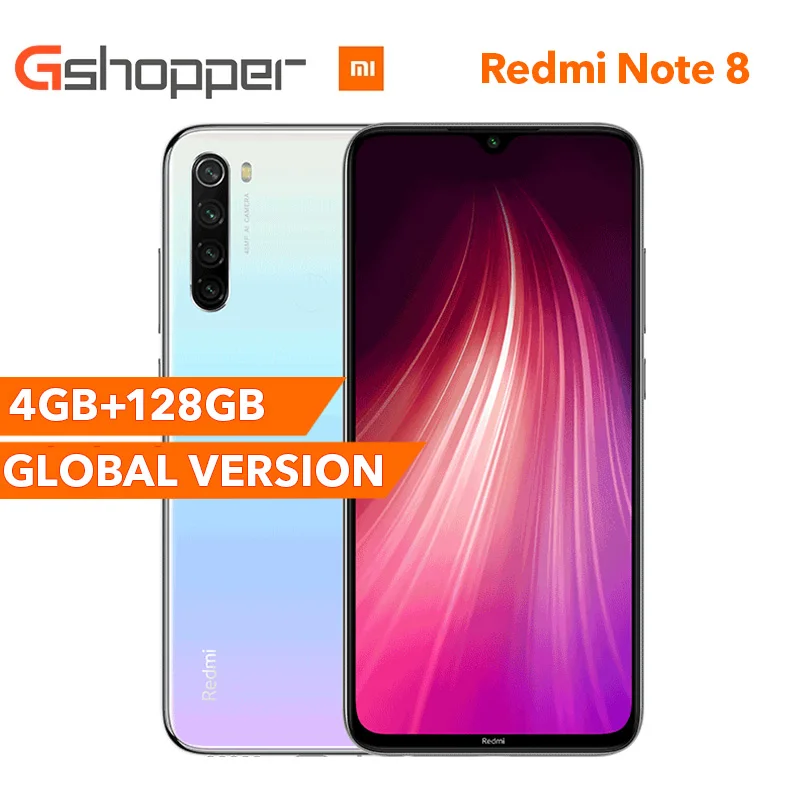 Смартфон Redmi Note 8 с восьмиядерным процессором Snapdragon 665 ОЗУ 4 Гб ПЗУ 128 ГБ 48 МП 6 3