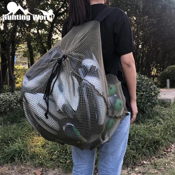 

Outdoor Durable Duck Goose Turkey Mesh Decoy Bag Backpack With Shoulder Strap Polyester Mesh Storage Net Bag for Hunting Fishing