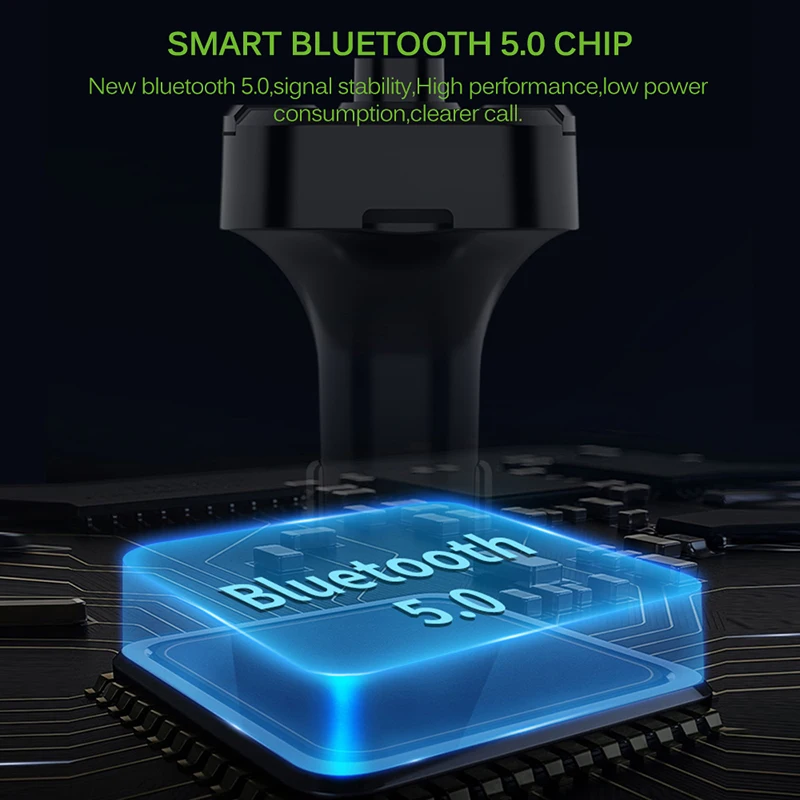Автомобильный fm-передатчик Onever с ЖК-дисплеем и MP3 плеером, беспроводной Bluetooth приемный автомобильный комплект 3.1A, Быстрый USB, USB, зарядное устройство, fm-модулятор