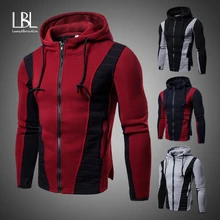 Мужские толстовки, Осенний модный спортивный костюм, Мужская зимняя теплая толстовка с воротником и длинным рукавом, пуловер с капюшоном, спортивные толстовки
