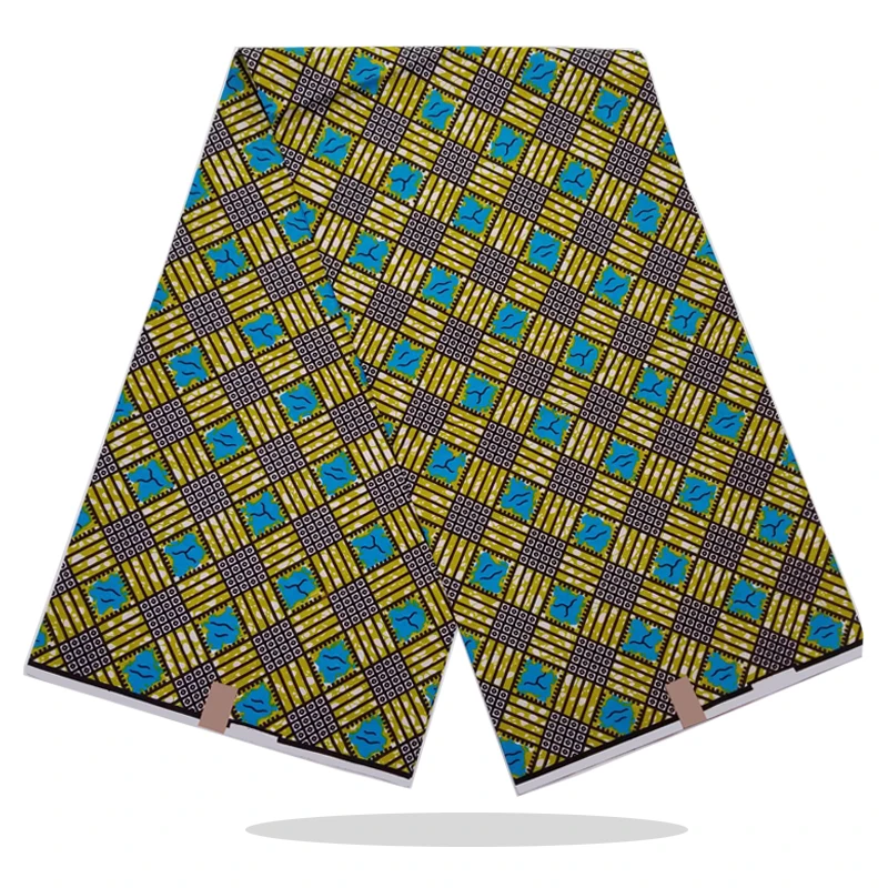 

Wedding Dress Sewing Material Ankara Style Wax Printed Cotton Fabric 100%High Quality African Wax Print Fabric 6 Yards VL15-28