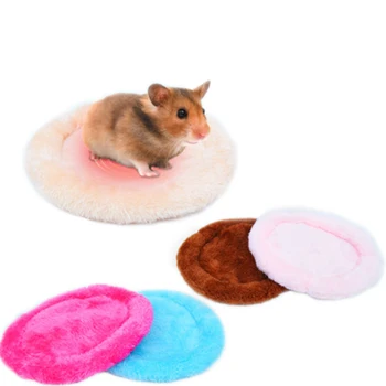 Winter Plush Hamster Sleeping Pad Warm Pet Nest Cotton Cushion Hamster Hedgehog Chinchilla Rabbit Pet Bed House Pet Supplies