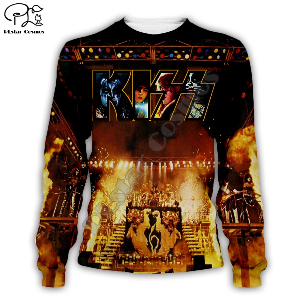 BAND KISS Rock& Roll All Nite вечерние 3D толстовки с капюшоном для мужчин и женщин, новая модная толстовка с капюшоном, пуловер с длинным рукавом, стиль-12