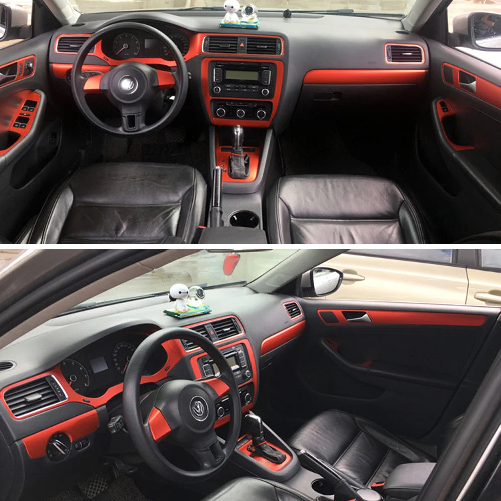 Самоклеющиеся автомобильные наклейки из углеродного волокна для Volkswagen Jetta 2005-, виниловые автомобильные наклейки и наклейки, аксессуары для стайлинга автомобилей
