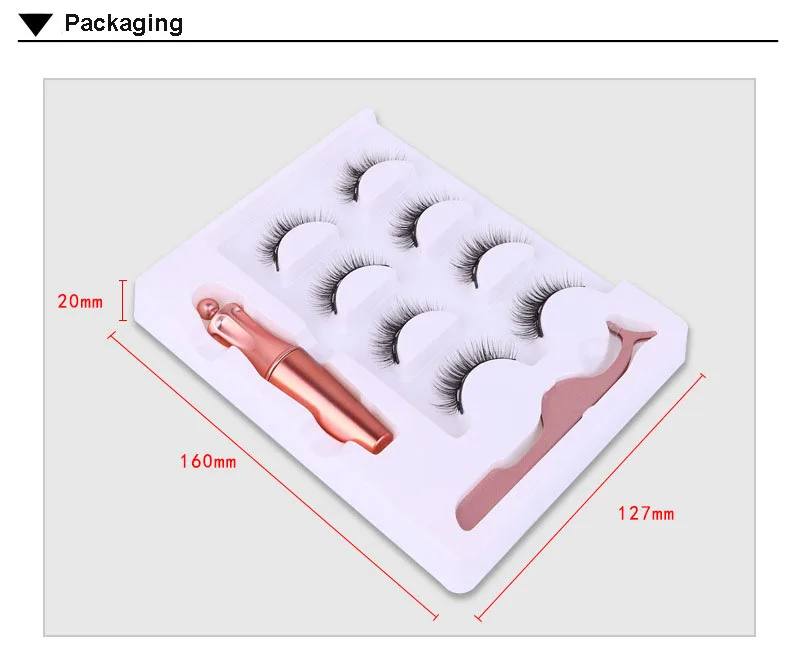 Ручной работы многоразовые Магнитная подводка для глаз ресниц, 4 штуки/набор пар натуральных длинных пять магнитов поддельные ресницы с помощью пинцета 100 компл./лот DHL