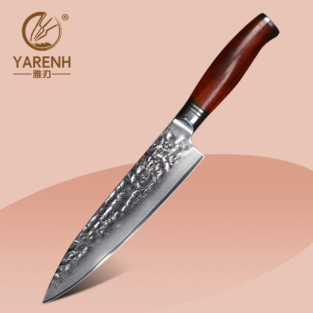 YARENH Professional Chef Knife Set - Kitchen Magnetic Knife Holder -  Japanese Damascus Stainless Steel Knives Sets - Chef's Gift