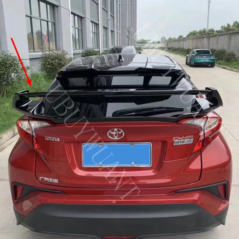 

FOR Toyota C-HR CHR IZOA spoiler ABS Material CAR REAR WING TRUNK SPOILER 2017 2018 2019