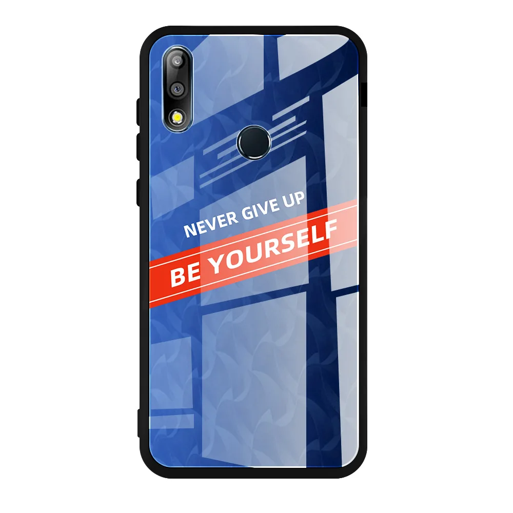 CP-02 Чехол для Asus Zenfone Max Pro M2 ZB633KL ZB631KL M1 ZB601KL ZB602K со словами из закаленного стекла - Цвет: CP-02