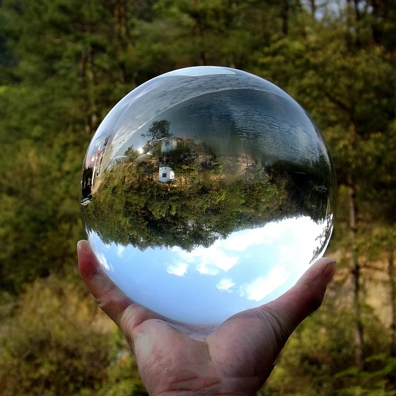 100 мм прозрачный Стекло хрустальный шар Lensball искусственного кристалла лечебная