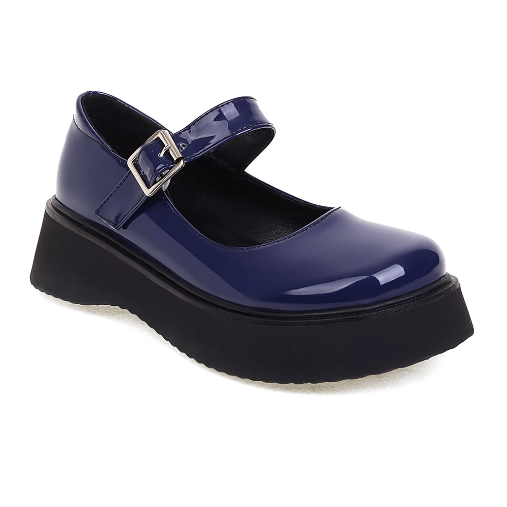 Navy Blue Mary Jane Shoes