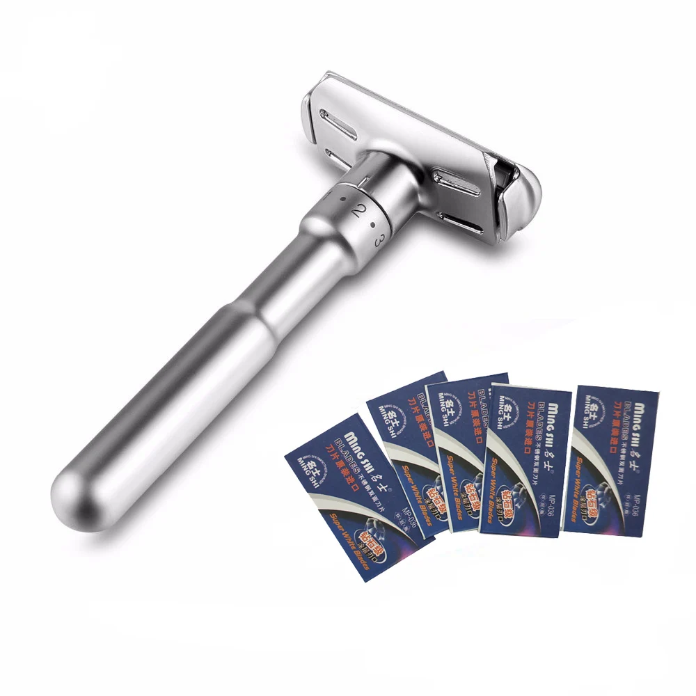 Hair-Removal-Shaver Safety-Razor Shaving-Mild Classic Adjustable Double-Edge Mens File