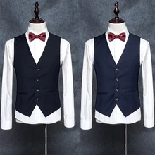 2019 New Brand Dress Vests For Men Slim Fit Mens Suit Vest Male Waistcoat Gilet Homme Casual Sleeveless Formal Business Jacket 2019 New Brand Dress Vests For Men Slim Fit Mens Suit Vest Male Waistcoat Gilet Homme Casual Sleeveless Formal Business Jacket