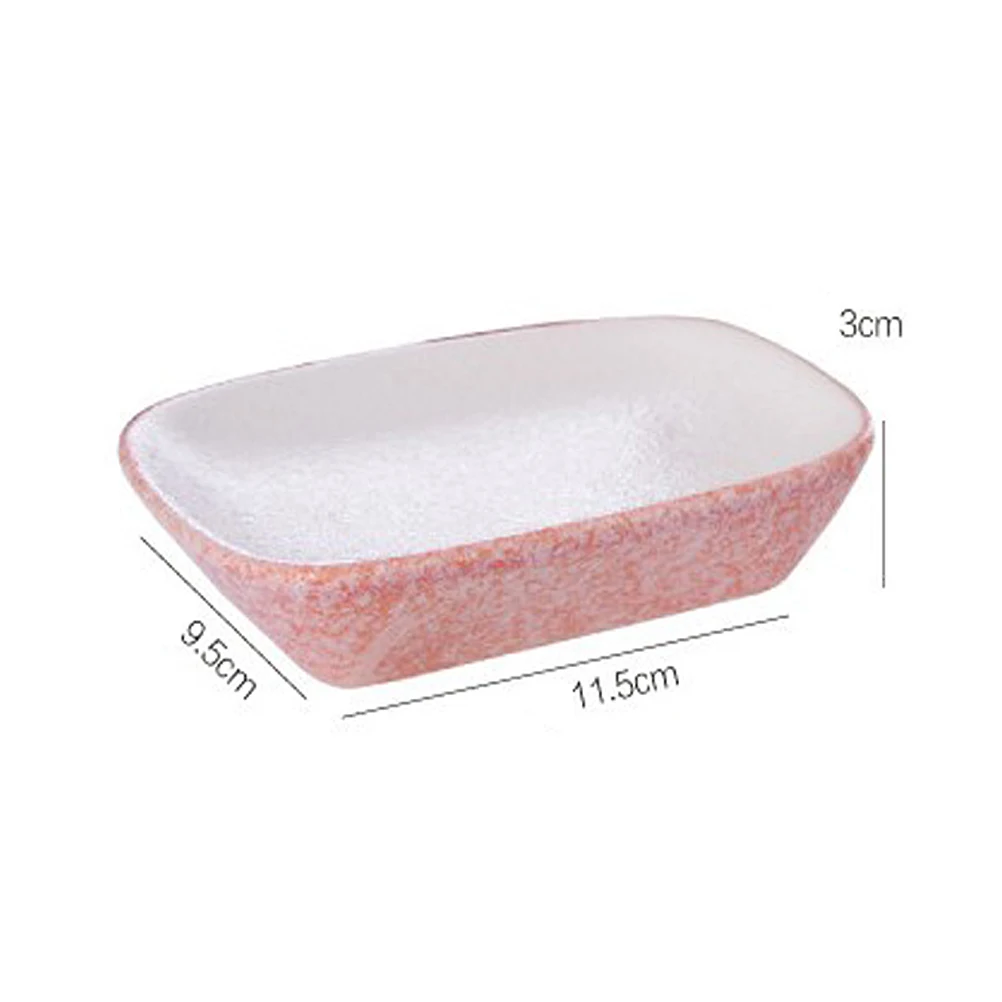 1pc Soap Box Ceramic Marble Texture Cute Beautiful Organizer Soap Box Container Soap Holder for Bathroom Kitchen
