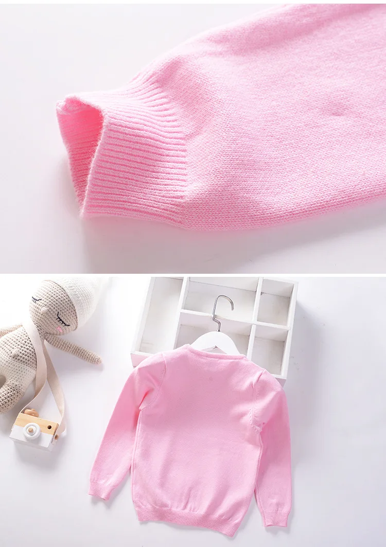 New Style CHILDREN'S Pullover Autumn And Winter Korean-style Girls Cotton Thread Sequin Heart Western Style Children Base S