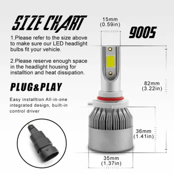 

For Subaru Impreza Forester 9005 HB3 Headlight LED Blue Bulb Hi/Low Beam