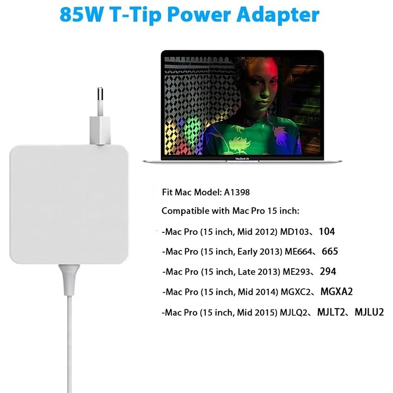85W A1278 A1286 A1465 A1466 A1425 A1502 A1398 USB-C Cabo