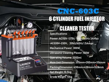 

High Power 300W Original 220V CNC-603C Fuel Injector Tester Cleaning Machine Launch new model injector cleaning tool