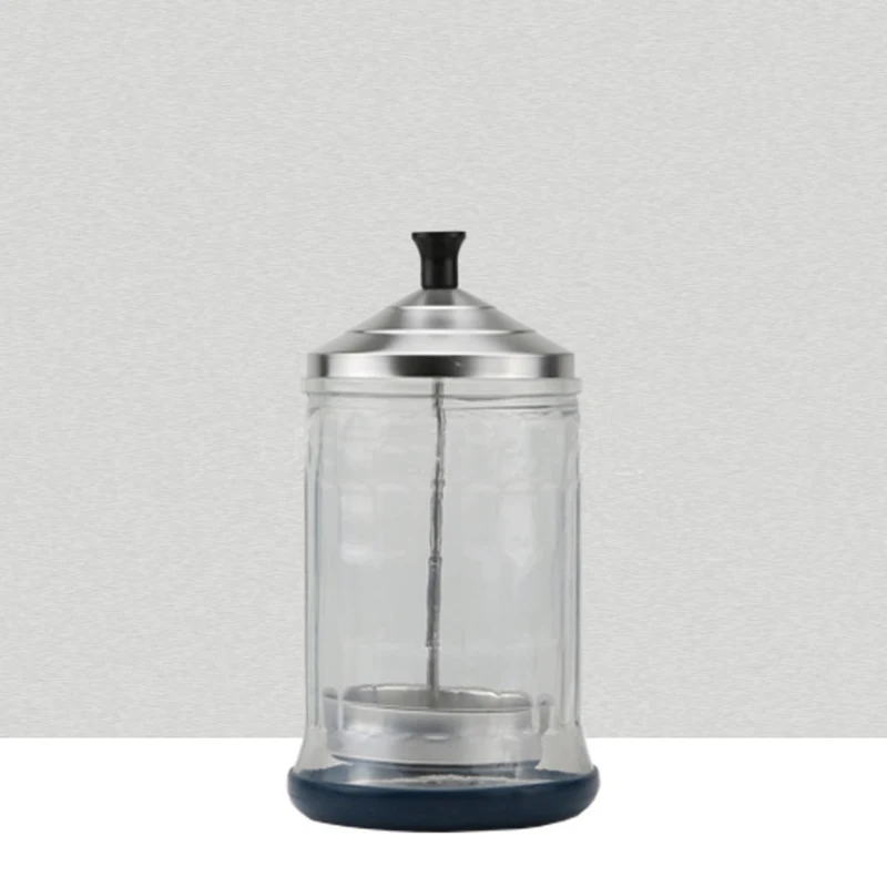 

Disinfectant Jar for Styling Barber Salon,sanitizing Manicure Glass Easy to Sanitize and Disinfect Tools Jar- Medium Size