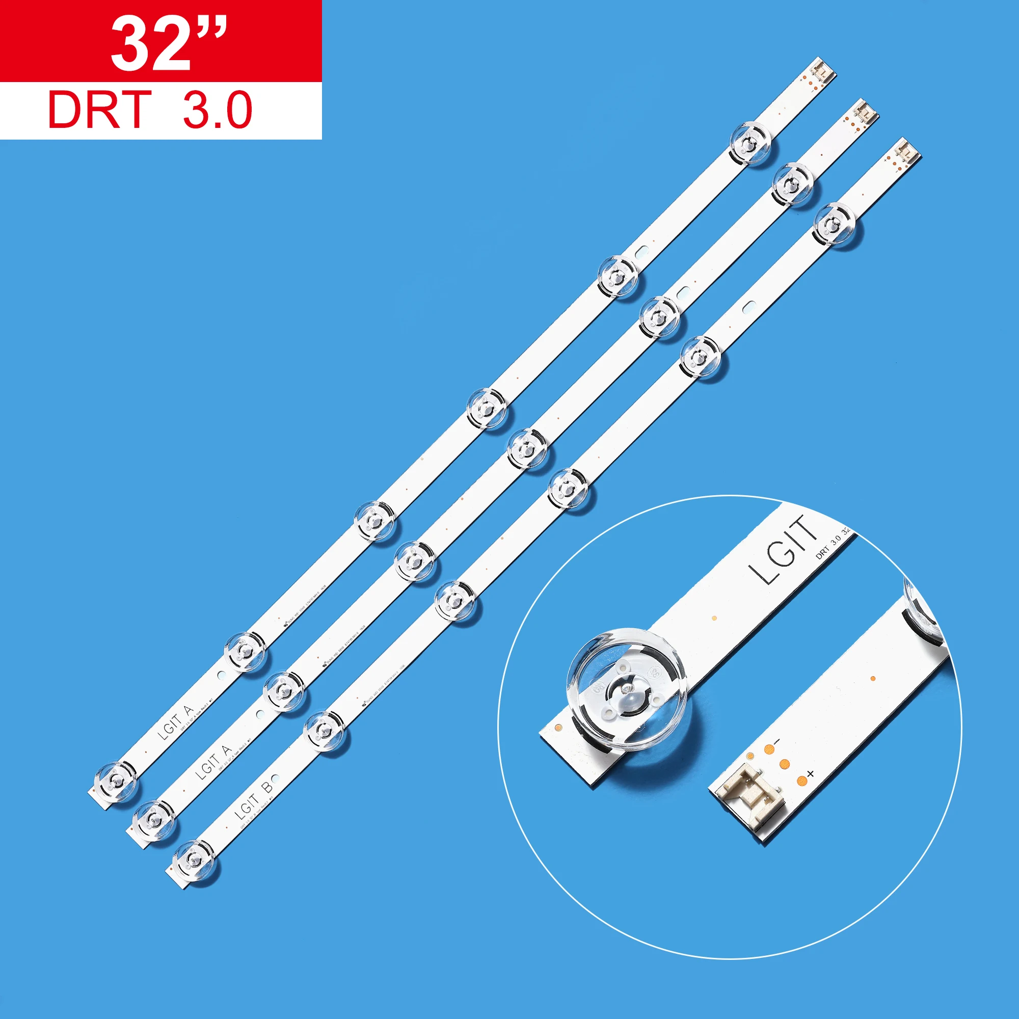 3 PCS 6 LED Strip 590MM for 32LB5800 32LF560V 32LB580V 32LB572V 32LB650V Innotek DRT 3.0 32 6916L-1974A 32inch 32MB25VQ LED Backlight