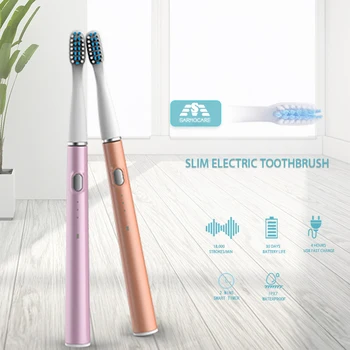 

Electric Toothbrush M200 Ultrasonic Sonic toothbrush Wireless rechargeable battery IPX7 Waterproof included extra brushes head
