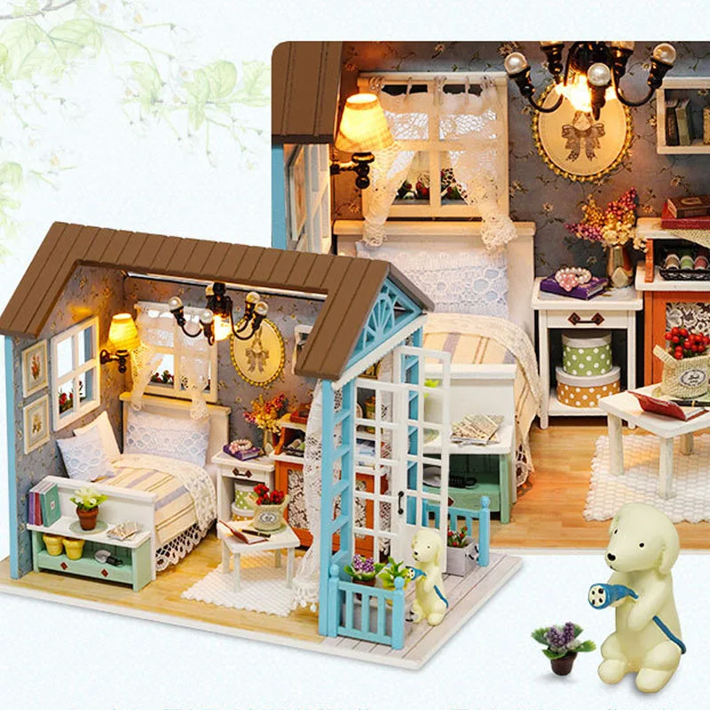 Кукольный дом мебель Diy Миниатюрный 3D Деревянный Miniaturas кукольный домик игрушки для детей на день рождения Рождество подарок дневник