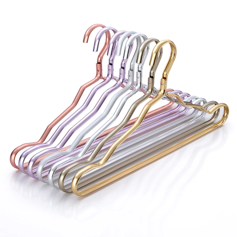 5/10PCS Aluminum Alloy Clothes Hanger Anti-skid Clothes Hanging Wardrobe Storage No Trace Clothes Support Sunscreen Drying Rack