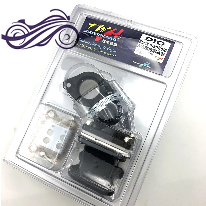 TWH Preto 2 cursos For Honda DIO Carburador intake intake manifold 50 DIO50 AF18 AF27 AF28 PWK rated CVK Made in Taiwan