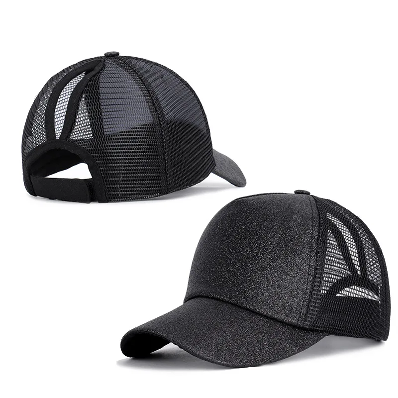 

Real Dad Hat In The Summer Of 2019 New Sequins Truck For Ponytail Baseball Cap After Opening Horsetail Cross-border Net
