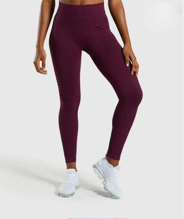 2 pcs/set Seamless Women Sport Suit Gym Workout Clothes Long Sleeve Fitness Crop Top And Scrunch Butt Leggings Yoga Set