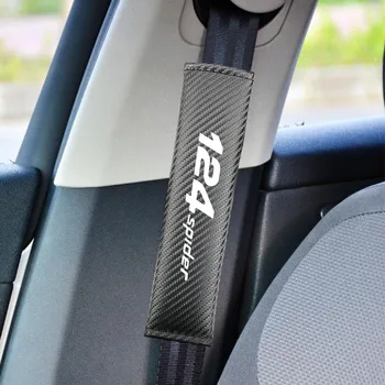 

Car Safety Belt Cover For Fiat 124 Spider Carbon Fiber Texture Seat Belt Vehicle Protection Pad Car Accessories Interior 2Pcs