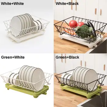 

New Stainless Steel Dish Drainer Drying Rack Stand With Removable Rust Proof Utensil Holder For Kitchen Counter Storage Rack