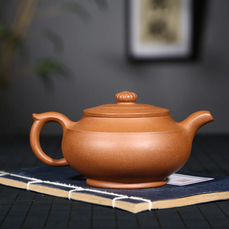 Yixing Clay Teapot Raw Ore Segment Mud Tea Set Beads round Pot Ball Hole Pot Handmade Pot a Generation of Fat Rain Sand Manufact