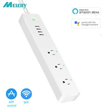 Wifi смарт Мощность полосы Стабилизатор напряжения 3 way сетевое