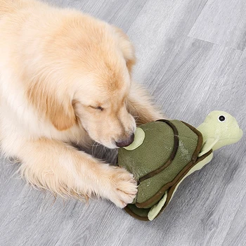 

Pet Dog Cat Plush Toy Training Food Feeding Skill Play Toy Interactive Dog Chew Toys Funny Turtle Dolls Fleece Fit For All Pets