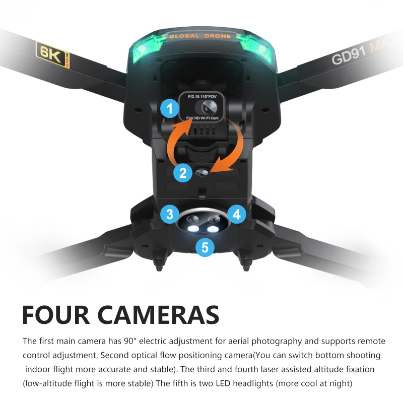 US $178.14 GD98 MAX Drone 6k Gps 5g Wifi 3Axis Gimbal Camera Brushless Motor TF Card Flying 25 Minutes Rc Distance 12km Rc Quadcopter