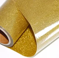 Heat Transfer Glitter Vinyl 12×10 Inch 1 Sheet Transfer Vinyl Iron On for Clothes HTV Shirt High Elastic Decor Film Easy to Cut 1