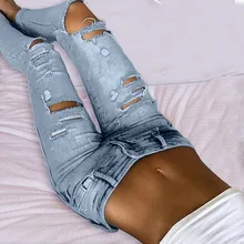 Популярные женские джинсовые леггинсы новые обтягивающие джинсы с высокой талией брюки джинсовые Стрейчевые узкие брюки джинсы Mujer Drop Shopping Wd4