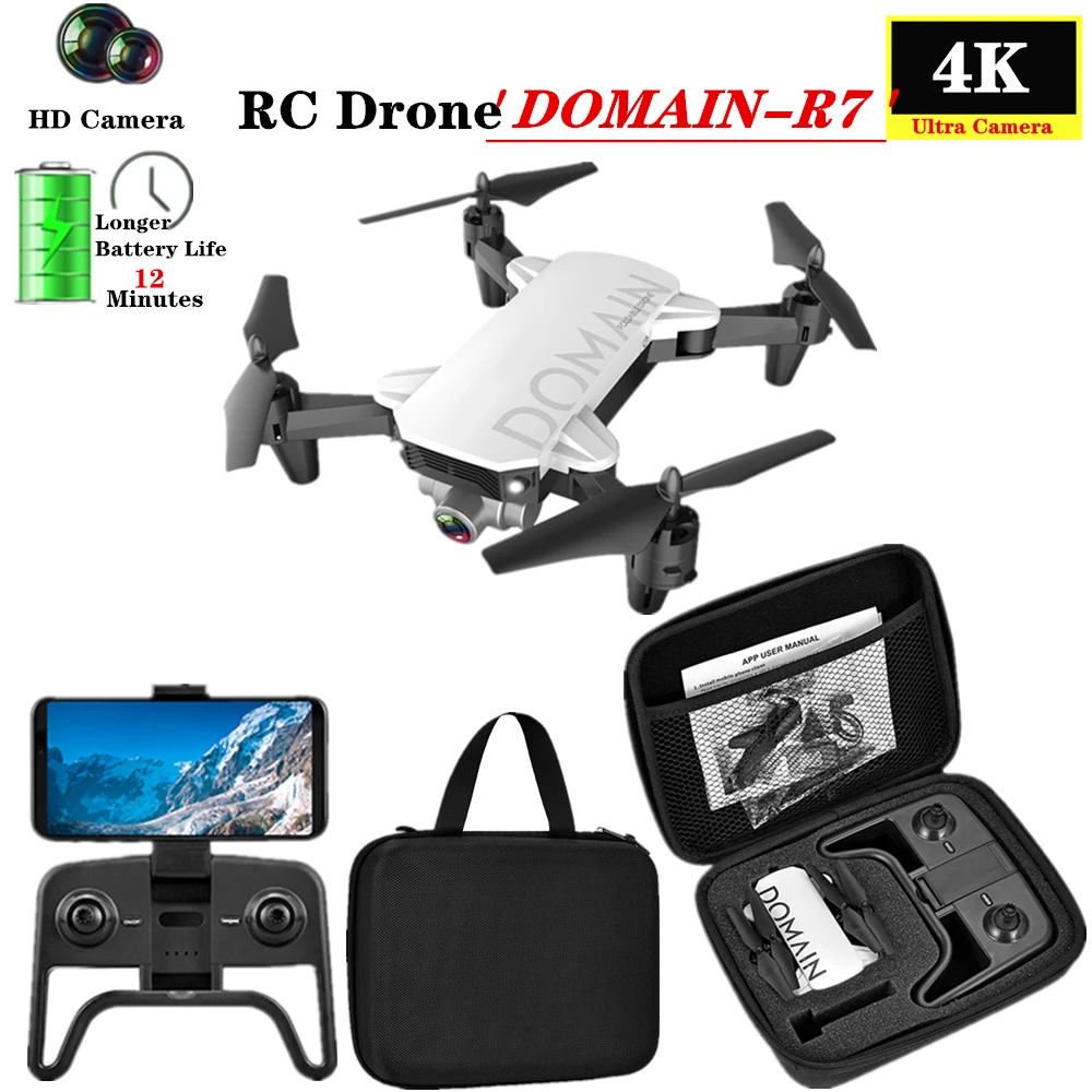 R7 RC Drone 4K With Wide-angle HD Camera WIFI FPV Foldable Remote Control Quadcopter Helicopter VS E58 SG706 Dron Toy Gift |