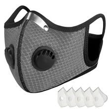 Пылезащитная маска для лица с защитой от загрязнения воздуха, пыльца, аллергия, маска для рта, защита от дыхания, многоразовая респиратор на половину лица, маска с фильтрами