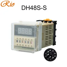 Relais de haute qualité DH48S-S DH48S-1Z DH48S-2Z 2ZH, répéteur de cycle, minuterie avec prise 220V 110V 24V 12V alternative h0cn