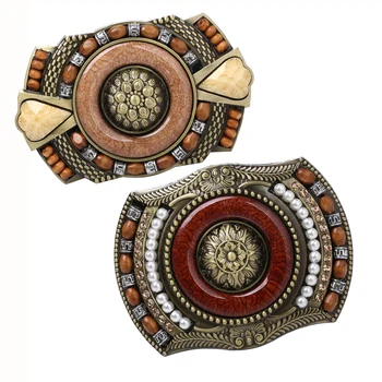 

2PCS Mens Western Indian Cowboy Buckle American Vintage Belt Buckle Bohemian style fashion jeans buckle Suitable for 36mm-39mm