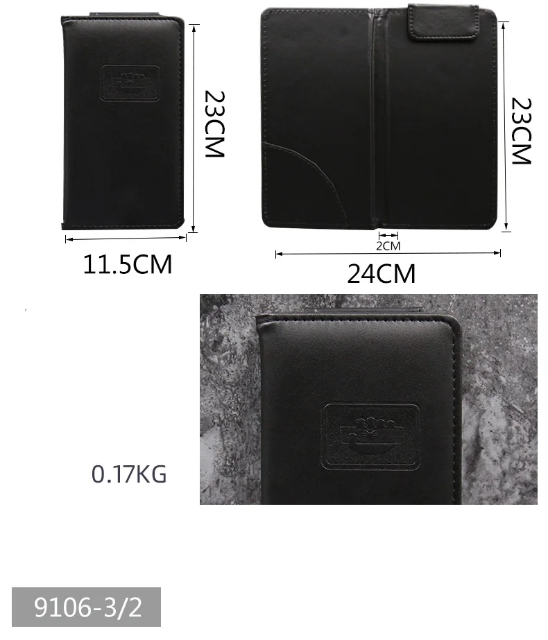 File Folders PU Leather Check Folder For Restaurant Hotel Coffee Shop Cheque Holder Checkbook