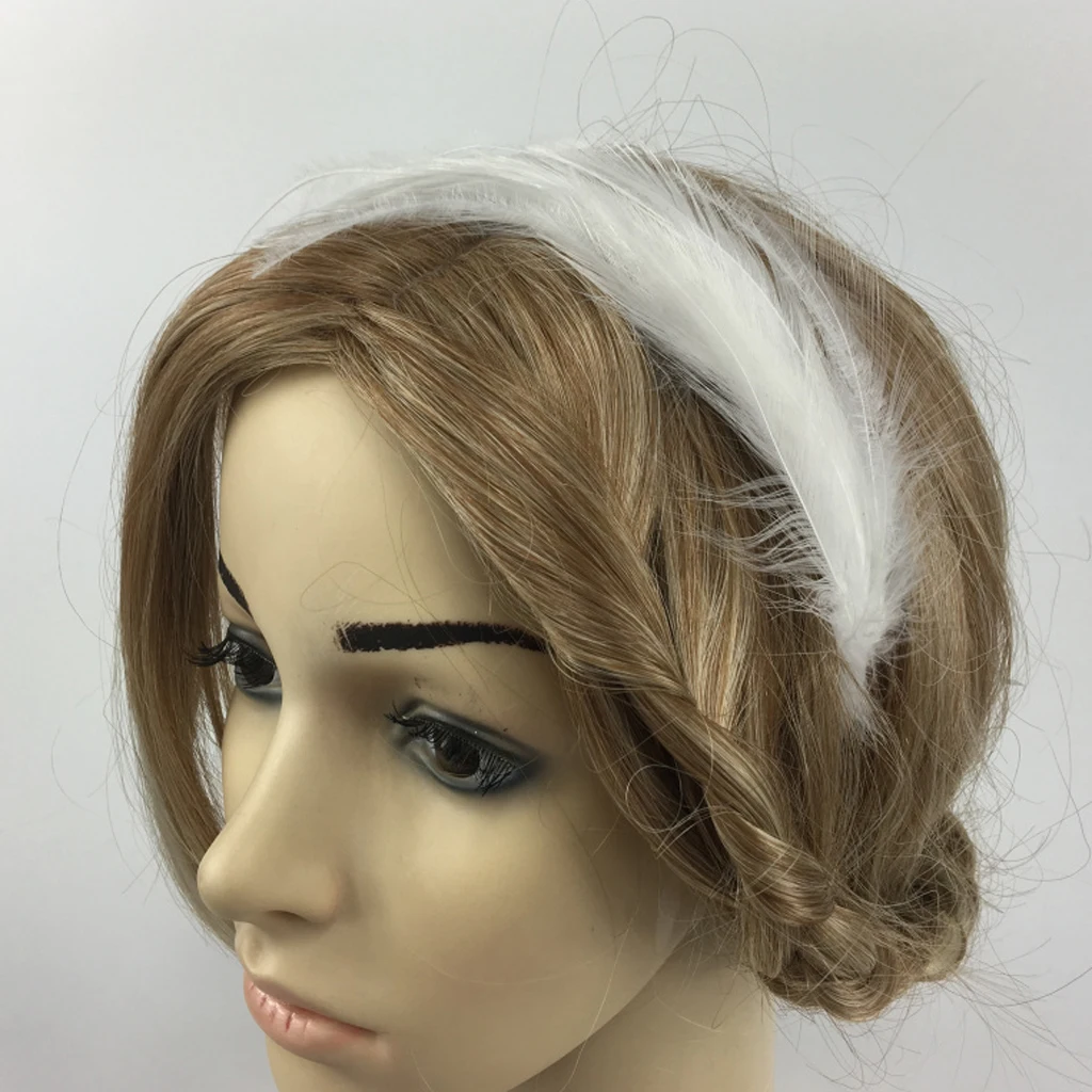 Headwear Hair Accessories Fascinator White  Headband For Girls