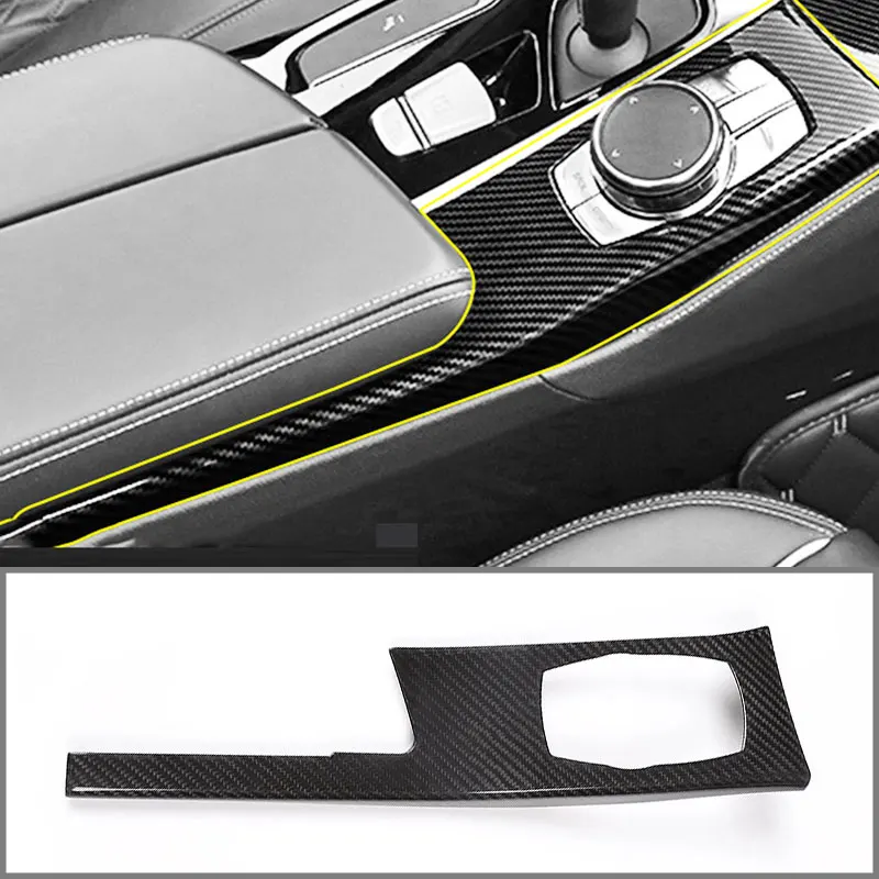 

For BMW 5 Series G30 2017 2018 Central Control Mode Knob Protection Plate Real Carbon Fiber Car Interior Modification Accessorie