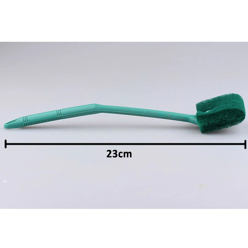 Щетка для чистки аквариума инструмент удаления водорослей Стекло Рыба топливный резервуар, скребок Губка Очиститель DC156 - Цвет: Green 23cm