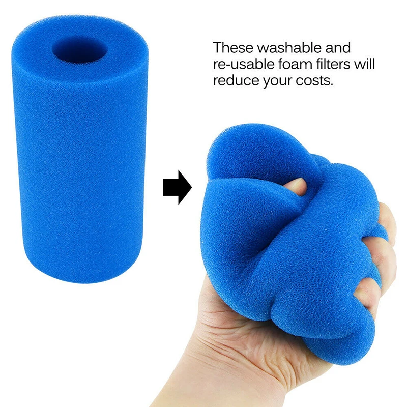 Swimming Pool Filter Pool Filter Cleaner Pool Cleaning Tool Swimming Pool Cleaning Kit Pool Foam Filter Sponges Swimming Accessories Reusable Washable Biofoam Cleaner Tool Home