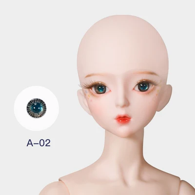 DBS 1/3 bjd кукла глазное яблоко 14 мм для 60 см bjd кукла, только глазное яблоко без куклы без головы - Цвет: A02